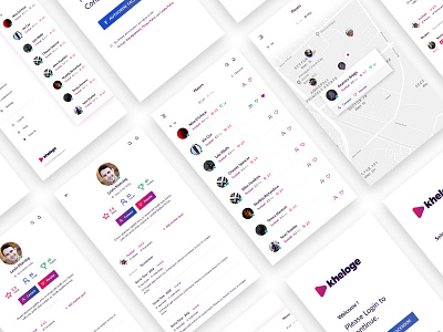 Kheloge - Mobile App Design app mobile sports ui ux