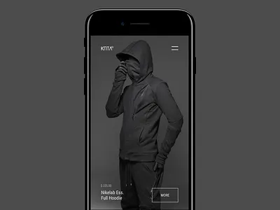 KPTL Mobile app design ecommerce iphone minimalist web