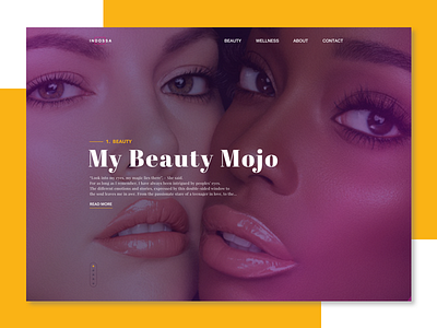 Beauty and Wellness Blog Design artist beauty blog design ui ux web website wellness