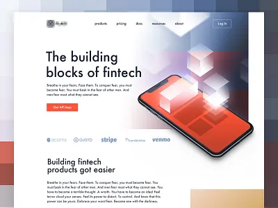 Homepage Concept 9 blocks landing web web design