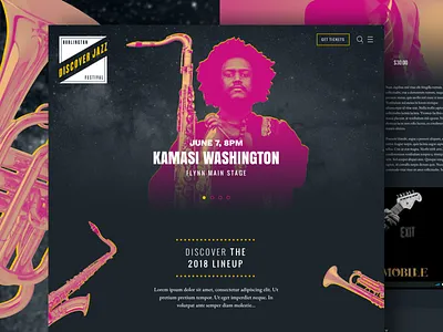 Burlington Discover Jazz btv burlington burlington discover jazz discojazz ui design vermont web design