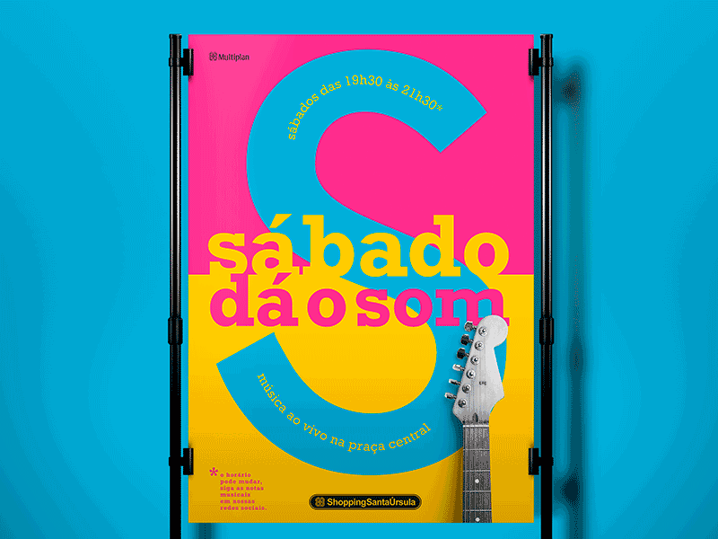 Multiplan - Music Poster Design colorful event graphic design mall music poster