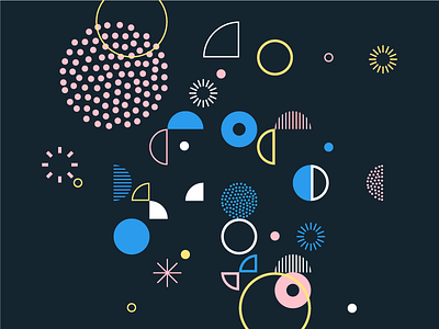 Abstract bubbles fireworks pattern pixels