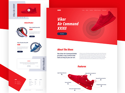 Shoes Landing Page ecommerce footwear homepage lander landing page product landing page shoe shoes sports shoes ui design web design website