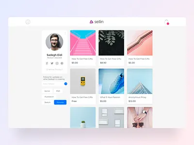 File Market Minimal Profile dribbble hello invite minimal products profile tag white