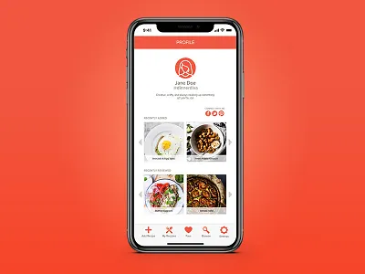 DailyUI 006 app dinner profile recipe ui ux