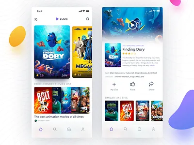 Zuva Video Stream UI clean ios iphonex minimal mobile stream video zuva
