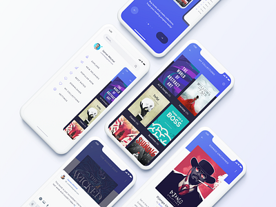 Reading App Design app author book collections comment ebook ios iphone x menu read reading review