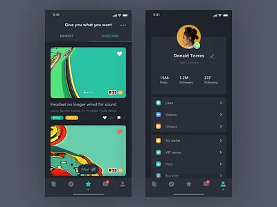 Interface practice colors dark interface iphone x