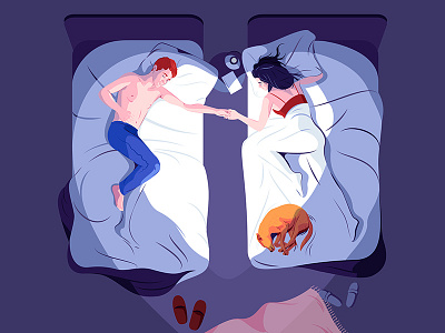 Share the bed art artwork design digital editorial illustration illustrator inspiration vector