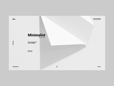 Mist clean minimal paper simple space ui web
