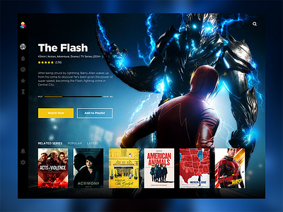 Smart Tv Streaming App app icon interface movies netflix sidebar smart tv tv ui ux