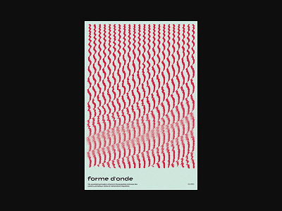 Forme d'onde graphic design op art opart poster poster design posters print design swiss type typographic typography xtian