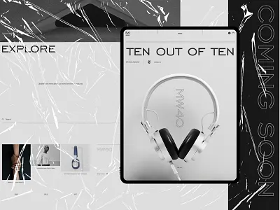 Master&Dynamic headphones ios iphone iphonex minimal music shop site store ui ux web