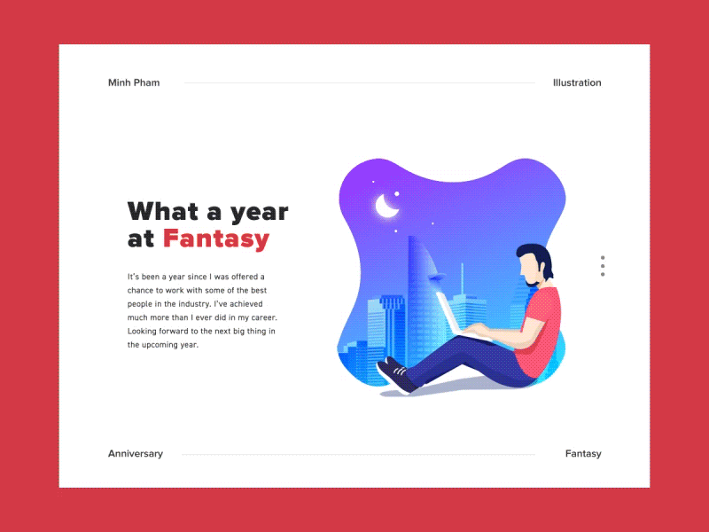 One Year Anniversary @Fantasy animation character hcm illustration interaction motion vietnam weather