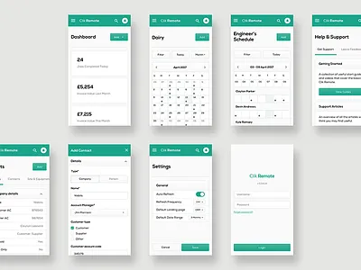 Clik Remote - Mobile Designs app design art direction dashboard mobile ui design user experience user interface web app website application