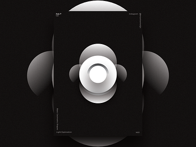 Basic Geometric Shapes Light Exploration - 3 dark geometric gradient grunge light noise shapes
