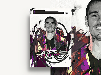 Antoine Griezmann antoine artwork design france graphic griezmann illustration poster russia 2018 world cup