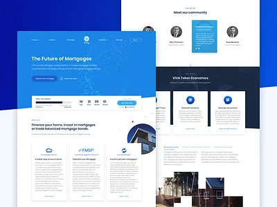 Viva Crypto Web Landing bitcoin blue cryptocurrency dark ethereum home landing page litecoin mining website redesign