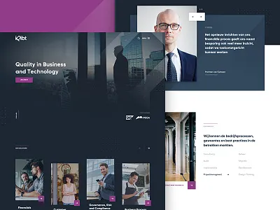 Corporate website business classy corporate modern purple technology
