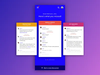 Mobile Carousel app carousel chat discussion mobile