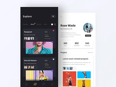 Photographer Portfolio App app branding design flat interface iphone x iphonex photography portfolio queble ui ux