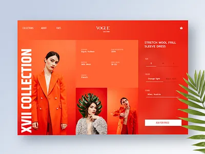 eCommerce shop | Daily UI Challange #012 2018 collection color dailyui eshop fashion fresh landing landing page layout leaf minimal minimalist page redesign simply summer trend tropic vogue