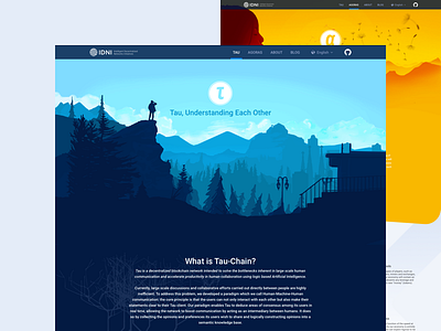 TAU - Landing page agoras blockchain crowdfunding cryptocurrency illustration landing saigon vietnam