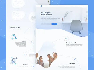 Landing Page Design for Software Development Company bold brand positioning communication development feature pr roadmap software ui unconventional zajno