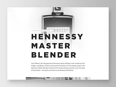 Hennessy Campaign #1 bold graphic design header headline interface text type typography ui visual design