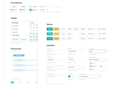 Hotelchamp Stylekit button buttons design system dropdown hover input fields states stylekit text area tooltip ui kit