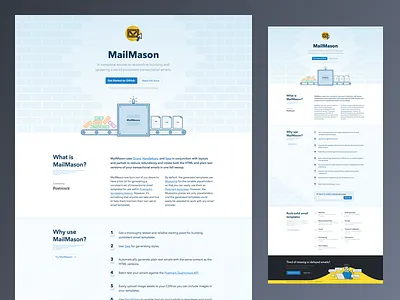 MailMason Landing Page digital home homepage landing landing page mailmason open source postmark web