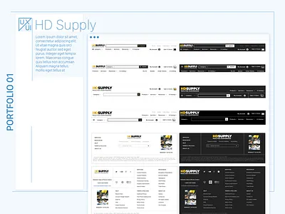 HD Supply Headers & Footers commerce concept ui ux