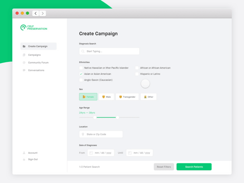 Celf — Diagnosis Search create filter framer health search