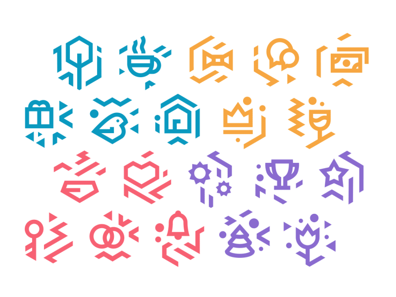 HH pattern 🐝 badge branding cell design hello honey hive honeycomb icon pack illustration pattern symbol visual identity