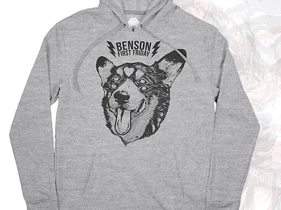 BENSON FIRST FRIDAY apparel dogs first friday illustration