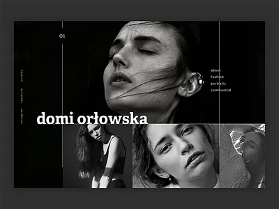 Photography Landing Page black dark fashion hero landing minimal photography