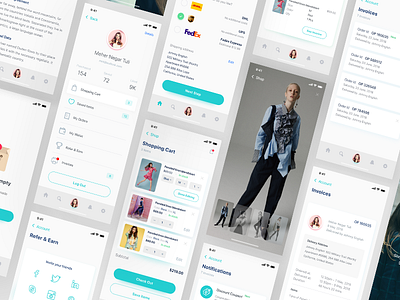 E-commerce UI kit for iPhone X android app app design app for sale e commerce app design ecommerce app design ios app design iphone x app design minimal app design ui elements ui kit ui kit for sale ux