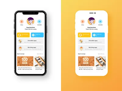 Gamification Coffee App app coffee gamification interface orange ui uxui vietnam