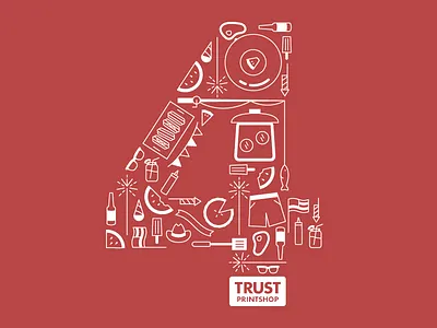 4th of July Tee 4th of july apparel design icon illustration illustrator screen printing t shirt design trust printshop