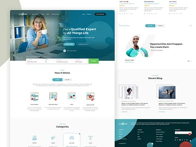 unQube - Homepage #1 advice expert get answers icon icons marketplace redesign ui unqube web website