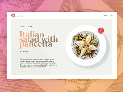 Recipe page food recipe site web