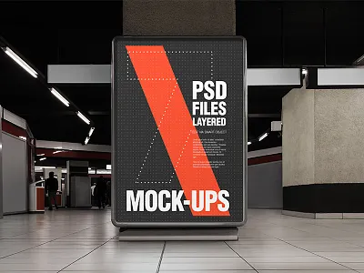 Urban Underground Poster / flyer mock-ups advertising custom flyer metro mock up poster design subway template