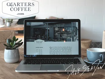 Quarters Coffee Website brand coffee coffee shop development drink ethical food freelance newport quarters wales website