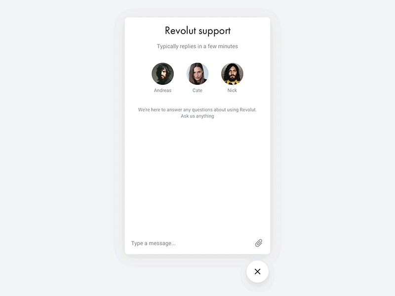 Support Chat - Revolut For Business animations chat desktop message messenger minimal principle support ui user interface web webdesign