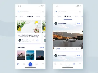 Topbuzz Application Design app social article calendar colors elastic ios mobile iphone x app news newsstand paragraph personalized reminder swipe uiapp