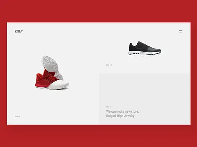 KPTL Store design ecommerce minimalistic red store ui ux web