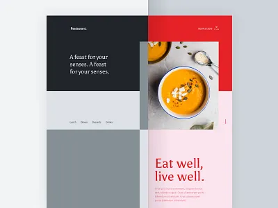 Restaurant - Wireframe design process food restaurant ui user experience ux website design wireframe