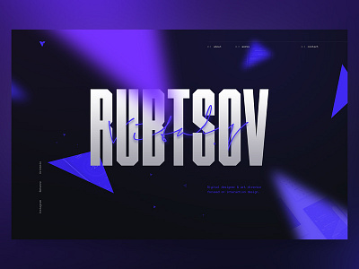 Portfolio Redesign Exploration header hero landing page personal personal web portfolio ui ux