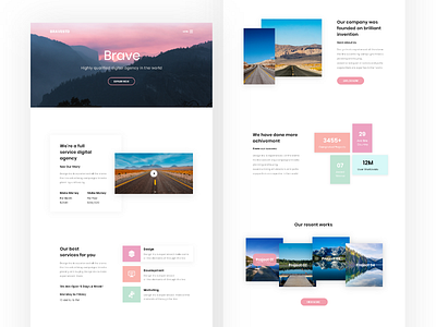 Minimal Agency Landing Page Exploration agency design designstudio festival free layout minimal motion startup webdesign